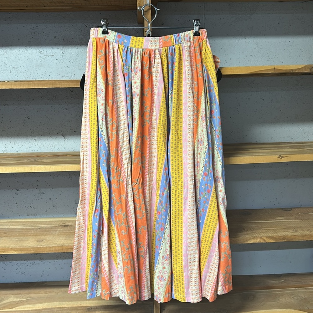 NWT Free People Multi Print As It Was Skirt Set Size Large, L - Picture 10 of 13